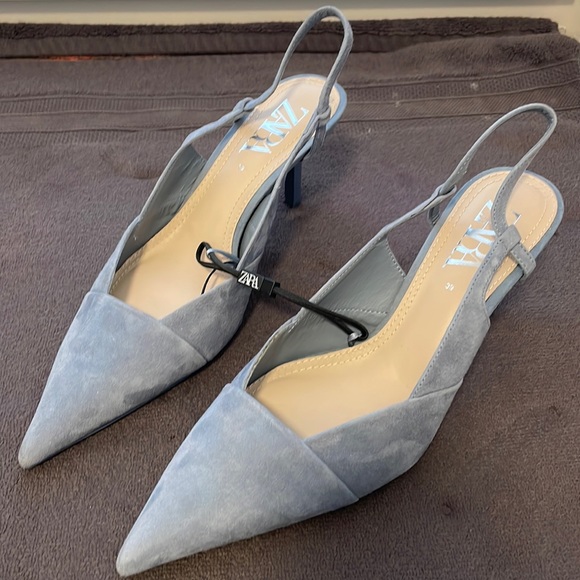 Brand new ZARA sling back heels - Picture 1 of 8